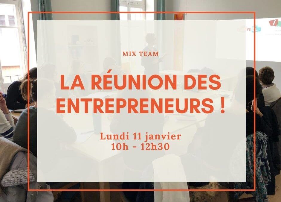 Réunion mensuelle des entrepreneurs