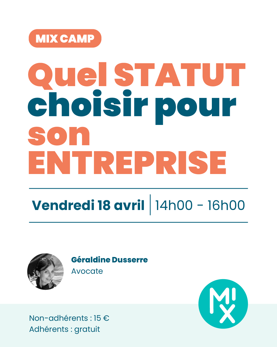 Atelier guide juridique pour créateur d'entreprise